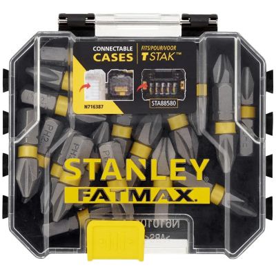 Набор бит Stanley FatMax, Phillips, Ph2, L= 25 мм, 20 шт, кейс (STA88569)