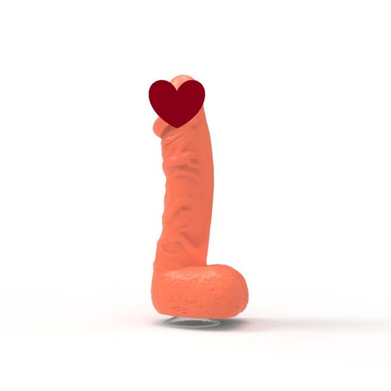 Крафтове мило-член із присоскою Pure Bliss BIG Coral, натуральне Sex Aura