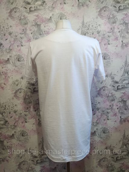 Сорочка — футболка чоловіча трикотажна білий 44 | Зображення 3