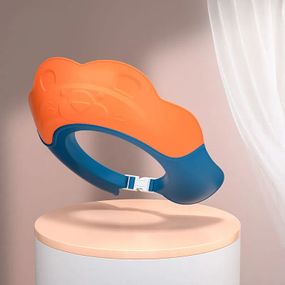 Козирок для миття голови купання малюка на застібці Кіт Помаранчевий