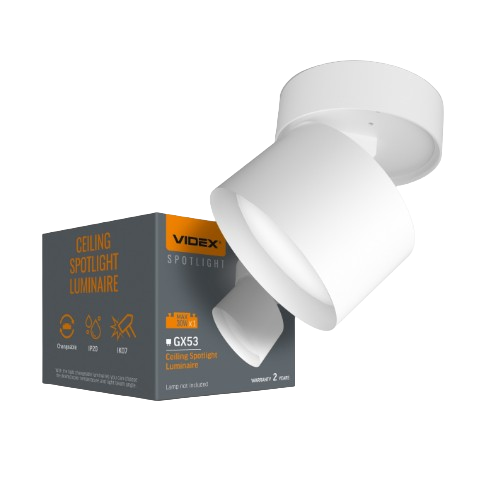 LED Світильник під лампу GX53 поворотний білий VL-SPF18B-W Videx | Зображення 1