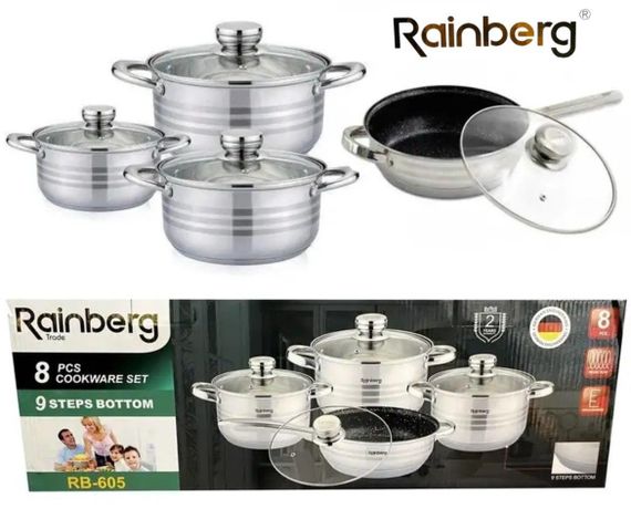 Набір каструль Rainberg RB-605 (8 предметів)