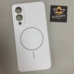 Чохол Samsung Galaxy S25 Edge MagSafe SoftTouch М'який Протиударний Білий