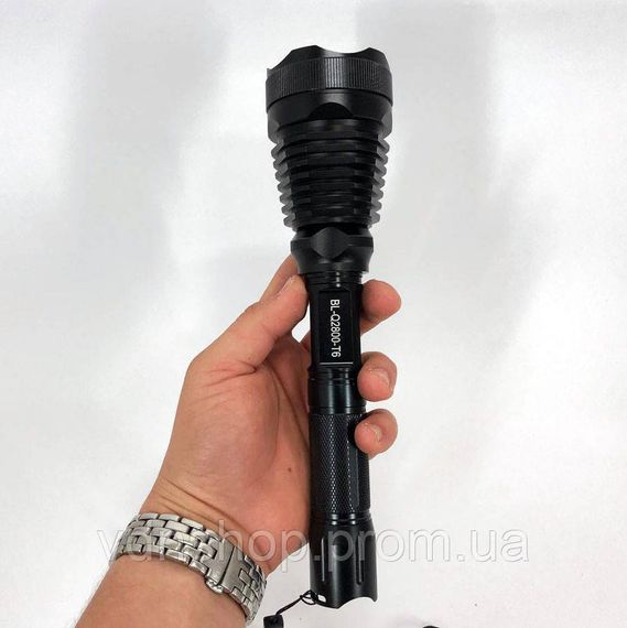 Ліхтарик на USB зарядкою для дому Police Q2800-T6, Пило-вологозахищений ліхтарик, Пилозахищений ліхтар PX-93 | Зображення 1