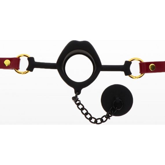 Кляп із пробкою на ланцюжку Taboom, чорно-червоний sexstyle | Зображення 3