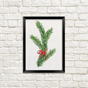 Постер в рамці Ветка елочки 21x30 см (A4)