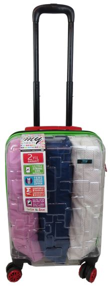 Прозора мала пластикова валіза + комплект органайзерів 42L My Luggage | Зображення 1