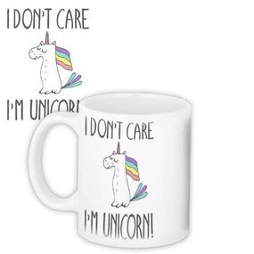 Кружка с принтом I don't care, I'm unicorn 330 мл (KR_FR008)