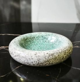 Тарілка-камінь Olens Донат-бірюза 101-0506 20.3х5 см бірюзова