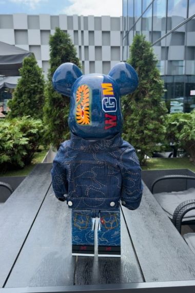 Фигурка Bearbrick WGM Levis дизайнерська статуетка ведмідь Беарбрік 70 см mb043 синя | Зображення 8