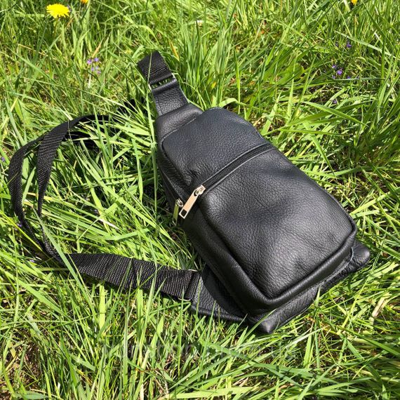 Сумка шкіряна чоловіча крос-боді, Чоловіча міська сумка крос-боді гладка JZ-79 | Зображення 3