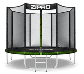 Батут із внутрішньою сіткою Zipro Jump Pro 8 футів 252 см чорно-зелений (5902659840714)