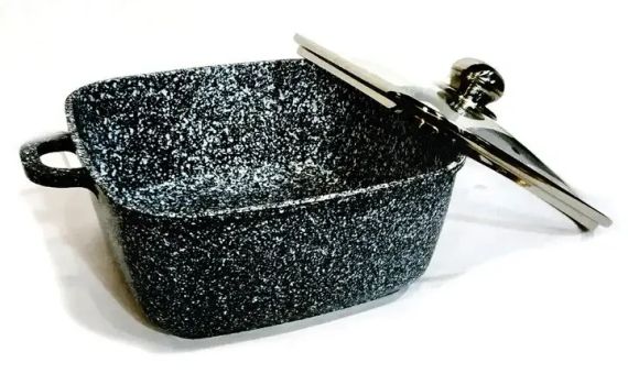 Кастрюля казан с крышкой Benson BN-361 из литого алюминия 3 л Черный (BN-361) | Зображення 1