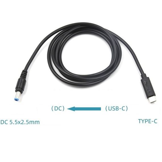 Кабель для питания, зарядки WITRN PD 20V 5A TYPE-C - DC 5.5*2,5 1м для зарядки ноутбука | Зображення 2