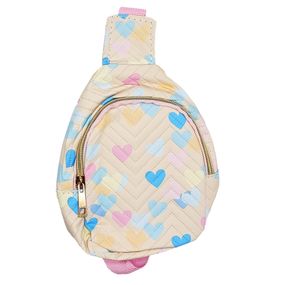 Детская сумочка "Сердечки" FG230705009 застежка-молния, 1 отделение Бежевый