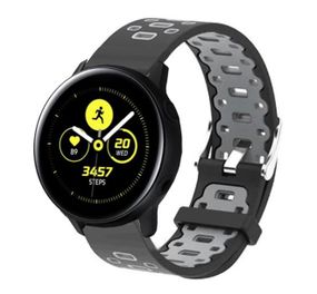 Спортивный ремешок Primo Perfor Classic для часов Samsung Galaxy Watch Active / Active 2 - Black&Grey