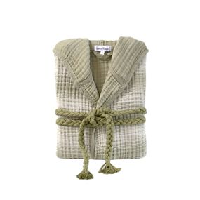 Халат Lotus Home 80617 Туреччина S/M  Муслінова бавовна Оливковий