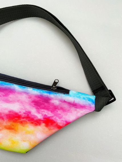 Сумка поясна бананка 4Profi з принтом  Тай-дай з одним відділенням 18279 | Зображення 2