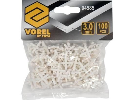 Хрестики дистанцийни багаторазови для плитки VOREL : тип U, 3 мм. 100 (Уп/Шт.) VR-04585
