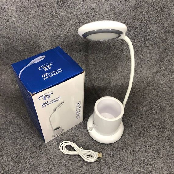 Настольная лампа аккумуляторная на гибкой ножке с органайзером Tedlux TL-1006, usb светильник гибкий | Зображення 6
