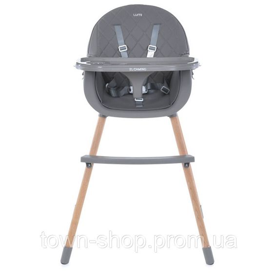 Стульчик для кормления LUMI ME 1111 Gray экокожа | Зображення 1