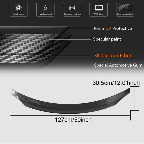 Спойлер V3 (Карбон) для Mercedes E-class coupe C238 2016-2024 рр | Зображення 5