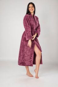 Женский халат Nusa 8650 махровый, фуксия 2XL