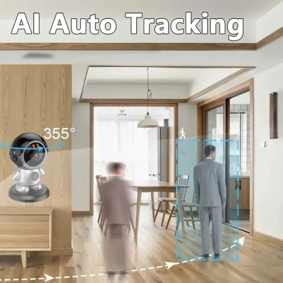 Поворотна бездротова відеокамера Wi-Fi-відеоня 2K ART 8936 з датчиком руху та поворотом на 355 градусів | Зображення 2