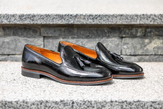 Лаковані лофери, чорний колір 39 розмір | Зображення 6