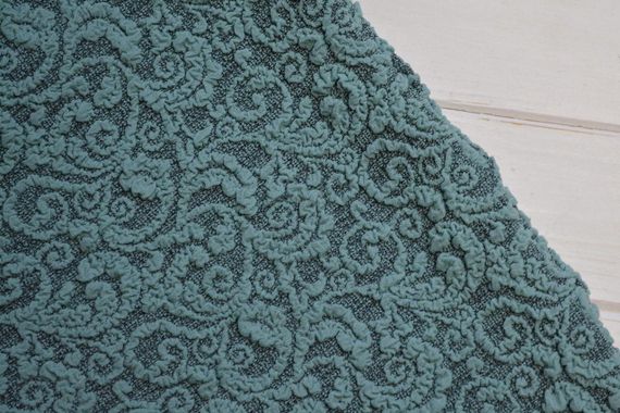 Жаккардовый чехол на угловой диван без юбки Мятный | Зображення 1