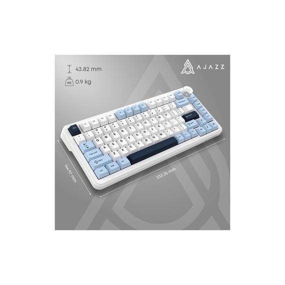 Клавіатура Ajazz AK820 MAX PLUS Daydream Switch RGB Wireless/Bluetooth/USB White (AK820MAX-DD-BWD) | Зображення 5