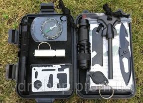 Туристичний набір інструментів для виживання 8 предметів