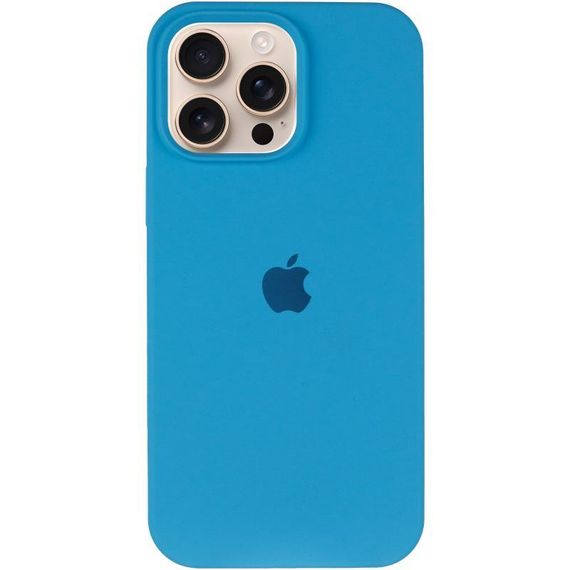 Чехол Silicone Case Full Protective (AA) для Apple iPhone 16 Pro Max (6.9") Голубой / Blue | Зображення 1