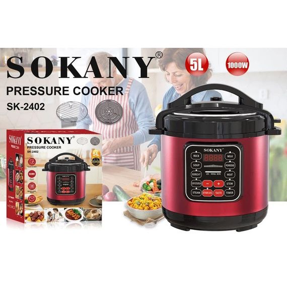 Мультиварка Sokany SK-2402 електрична скороварка з чашею 5л з антипригарним покриттям 1000Вт WX-40 | Зображення 1