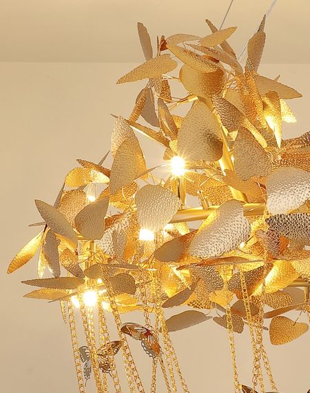 Люстра підвісна на 13 лампочок 26610 Золото 75-200х80х80 см. | Зображення 3