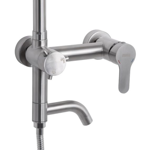 Душевая система универсальная Brinex Pure 1030 на 3 потребителя  Nickel BRIPUR1030NKL | Зображення 3