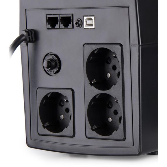 Пристрій безперебійного живлення Vinga LED 1200VA plastic case with USB (VPE-1200PU) | Зображення 7
