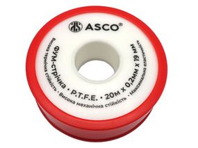 Фум-стрічка професійна 19mm×0.2mm×20м (0.4g/cm3) ASCO Turkey 10/250