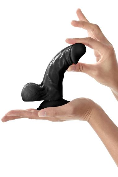 Фалоімітатор із присоскою Real Body — Real Mike Black, TPE, діаметр 3,8 см Sex Aura | Зображення 3