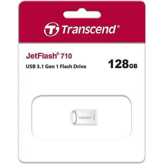 Flash Drive Transcend JetFlash 710 128GB (TS128GJF710S) Silver | Зображення 3