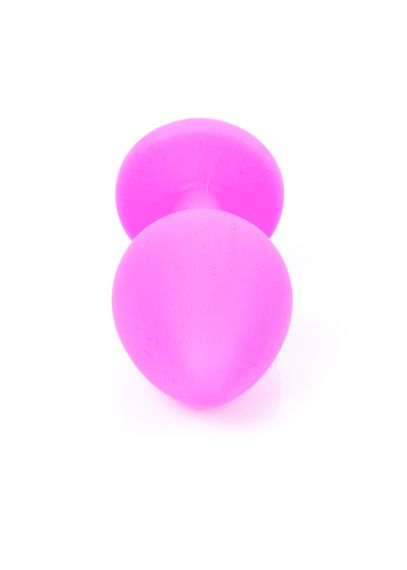 Анальна пробка з блакитним кристалом Plug-Jewellery Pink Silicon PLUG Medium-Light Blue Diamond | Зображення 4