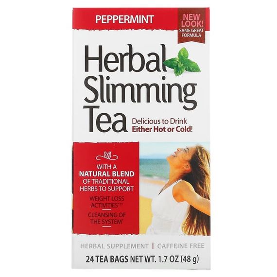 Заменитель питания 21st Century Herbal Slimming Tea Caffeine Free 24 Tea Bags Peppermint