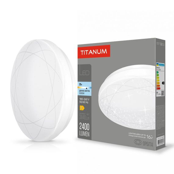 Світлодіодний світильник настінно-стельовий TITANUM 32W 5000K Орбіта