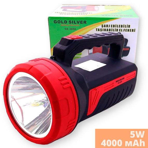 Ліхтар портативний на акумуляторі Gold Silver GS-2656 5W чорний (GS-2656_721) | Зображення 1