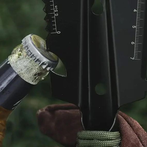 Туристическая лопата-мультитул 10в1 с чехлом / Многофункциональная саперная лопата / Тактическая лопата для | Зображення 5