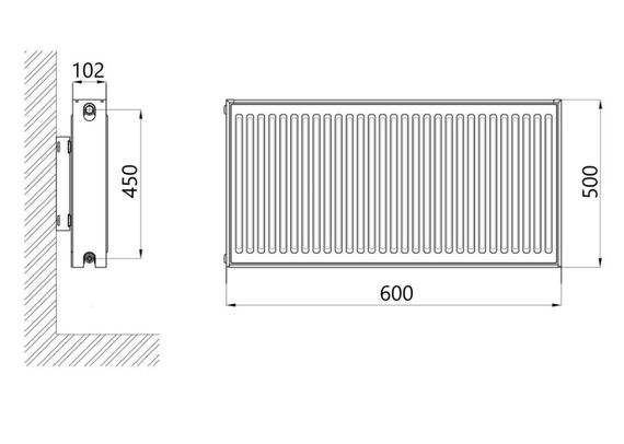 Радиатор стальной Thermo Alliance IMAS 22 тип 500x600 мм нижнее подключение (TAI22500600V) | Зображення 1