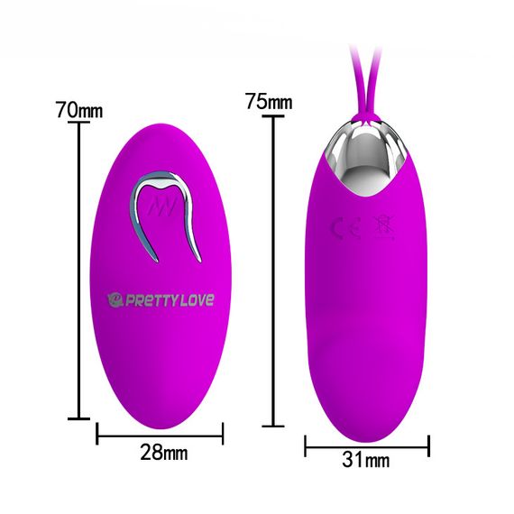 Виброяйцо с пультом управления PRETTY LOVE JULIA, 12 vibration functions Wireless remote control sexstyle | Зображення 1