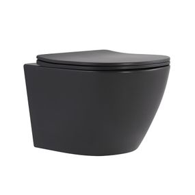 Унітаз підвісний Robin Ultra Quiet 490×365×325 мм, Anthracite, із сидінням Slim Duroplast/Soft-close/Quick Release