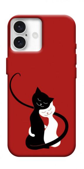 Чохол з картинкою Закохані коти для Apple iPhone 16 (6.1")