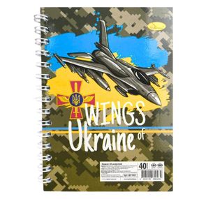 Блокнот А6 "Патріотичний" АП-1903-5, 40 аркушів, пружина збоку
